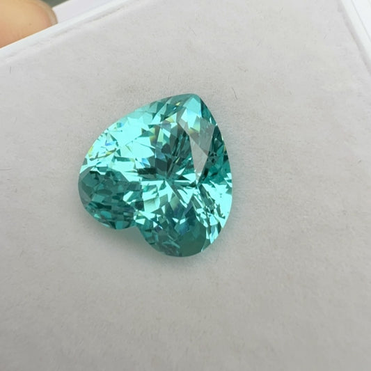 Pirmiana Heart shape Lab Grown Paraiba Loose Gemstones for Jewelry Making