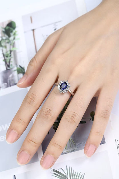 Ruif Customized about 2.7ct Lab Grown Sapphire Rings and diamond rings for Women Engagement Cocktail Jewelry