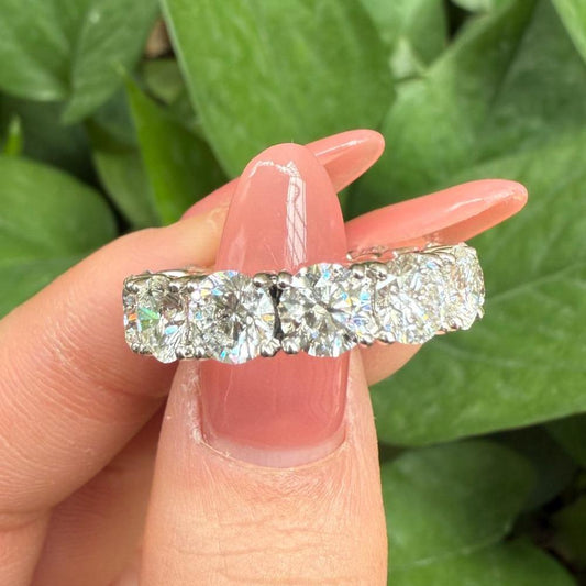 Pirmiana Jewelry Customized 18k white gold 0.5ct X 13pcs Each Lab Grown Diamond Eternity Rings Engagement Wedding Band Rings for Women Fine Jewelry