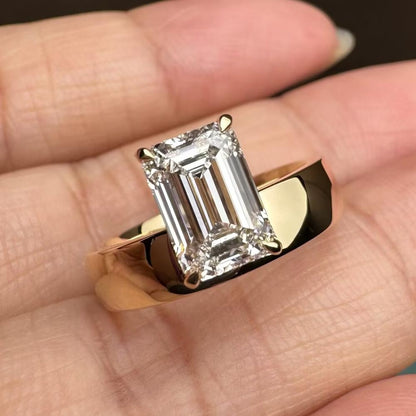 Pirmiana Jewelry Custom Design 18k Yellow Gold Ring for Women 3ct Lab Grown Diamond Jewelry
