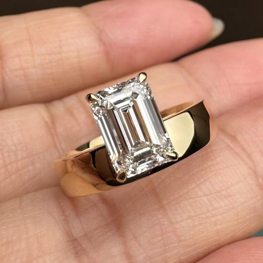 Pirmiana Jewelry Custom Design 18k Yellow Gold Ring for Women 3ct Lab Grown Diamond Jewelry