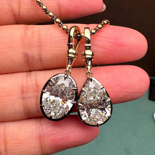 Pirmiana Jewelry Customized 14k Yellow Gold 5ct Lab Grown Diamond Pendant for Women Party Gift