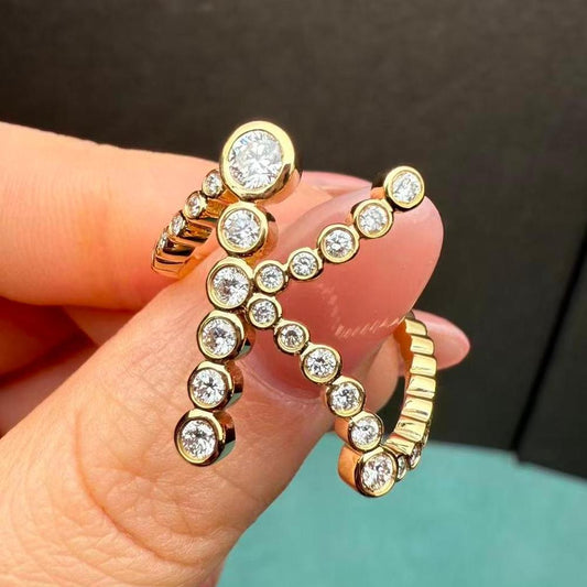 Pirmiana Jewelry Customized 18k Yellow Gold Lab Grown Diamond Engagement Wedding Band Rings for Women Fine Jewelry