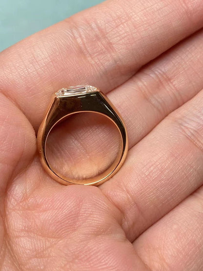 Customiezd 14k yellow gold about 1.7 ct  lab grown diamond ring wedding ring Valentine's Day gift