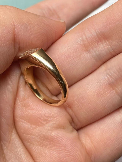 Customiezd 14k yellow gold about 1.7 ct  lab grown diamond ring wedding ring Valentine's Day gift