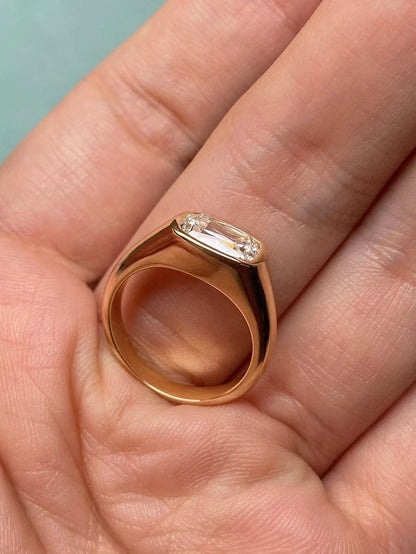 Customiezd 14k yellow gold about 1.7 ct  lab grown diamond ring wedding ring Valentine's Day gift