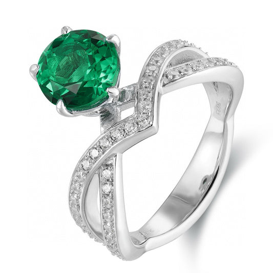 Pirmiana Hot Sale Maximalist 1.96ct Lab Grown Emerald Ring S925 Silver Jewelry Engagement Women