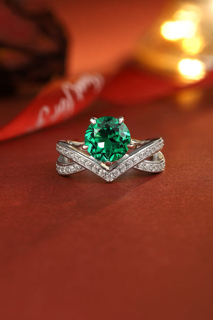 Pirmiana Hot Sale Maximalist 1.96ct Lab Grown Emerald Ring S925 Silver Jewelry Engagement Women