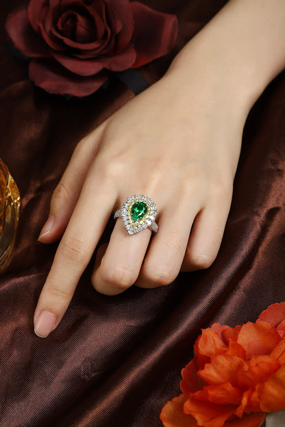 Pirmiana Hot Sale Maximalist 1.92ct Lab Grown Emerald Ring S925 Silver Jewelry Engagement Women