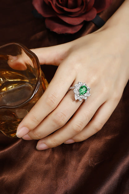 Pirmiana Hot Sale Maximalist 1.86ct Lab Grown Emerald Ring S925 Silver Jewelry Engagement Women