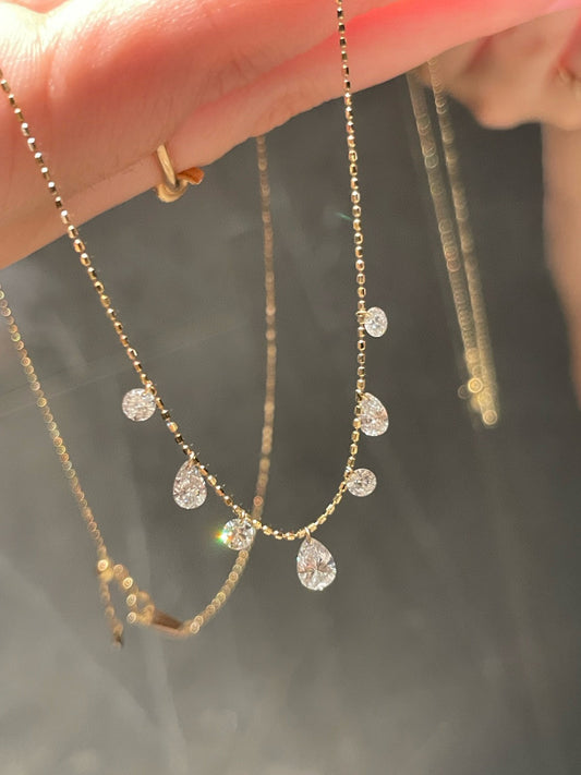 Ruif Jewelry Classic Design 18k yellow gold DE VS Total Lab Grown Diamond Pendant Necklace Gemstone Jewelry