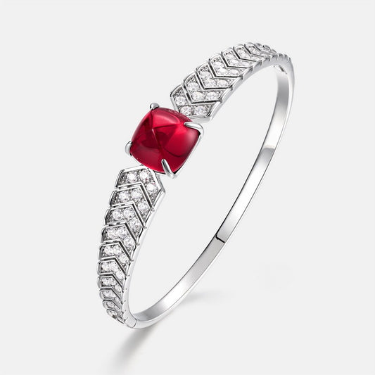 Pirmiana Handcrafted S925 Silver Lab Grown Ru Bracelet | Artistic Statement Jewelry for Womenby