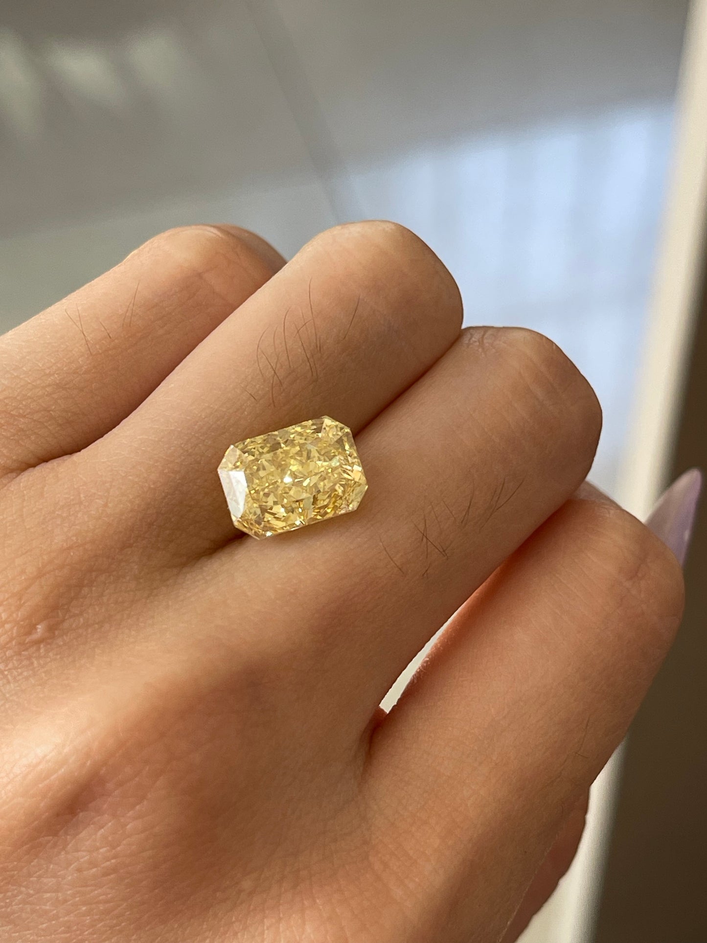Pirmiana 5CT Radiant Shape  Lab Grown Yellow Diamond