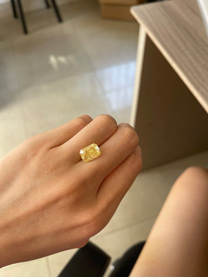 Pirmiana 5CT Radiant Shape  Lab Grown Yellow Diamond