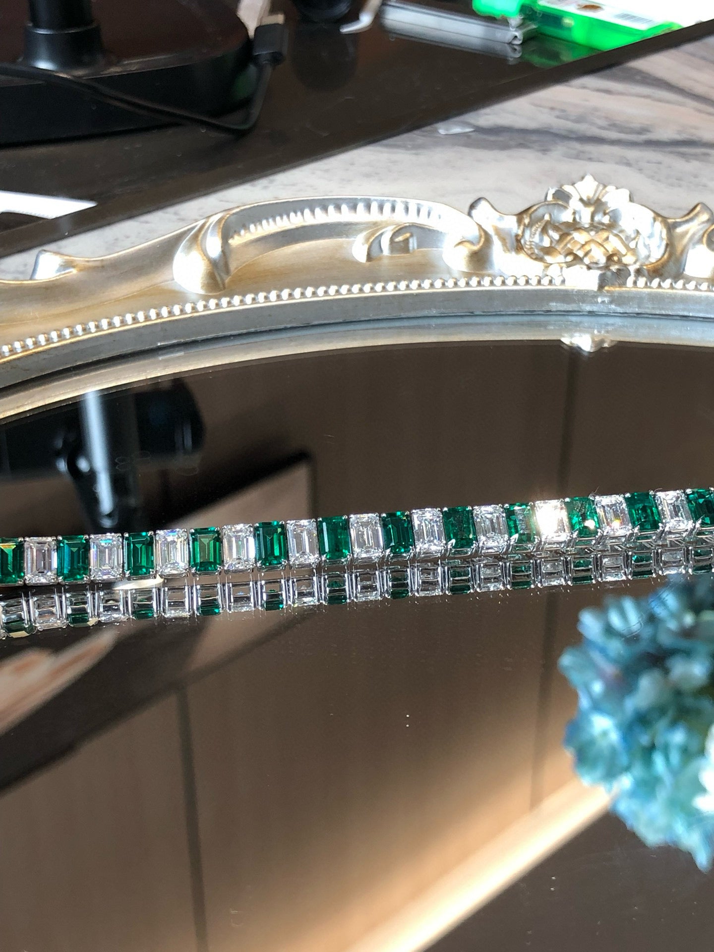 Pirmiana New Fashion Classic Lab Grown Diamonds and Lab Grown Emerald Tennis Chain Bracelets and Necklaces S925 Silver Jewelry Party & BirthdayGift