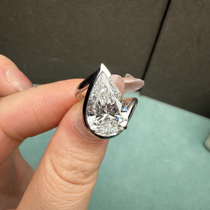 Pirmiana Jewelry Customized 14k Yellow Gold 4ct Lab Grown Diamond Rings Engagement Wedding Band Rings for Women Fine Jewelry