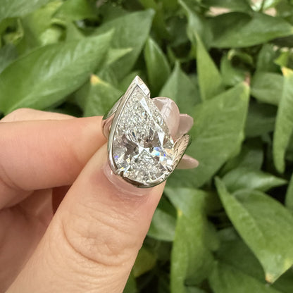 Pirmiana Jewelry Customized 14k Yellow Gold 4ct Lab Grown Diamond Rings Engagement Wedding Band Rings for Women Fine Jewelry