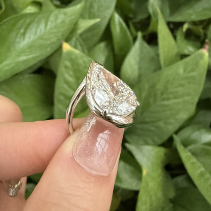 Pirmiana Jewelry Customized 14k Yellow Gold 4ct Lab Grown Diamond Rings Engagement Wedding Band Rings for Women Fine Jewelry