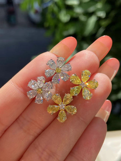 Pirmiana 2026 Jewelry Customized 14k Yellow Gold Lab Grown Diamond Earrings for Women Party Gift