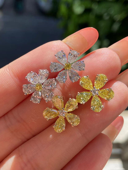 Pirmiana 2026 Jewelry Customized 14k Yellow Gold Lab Grown Diamond Earrings for Women Party Gift