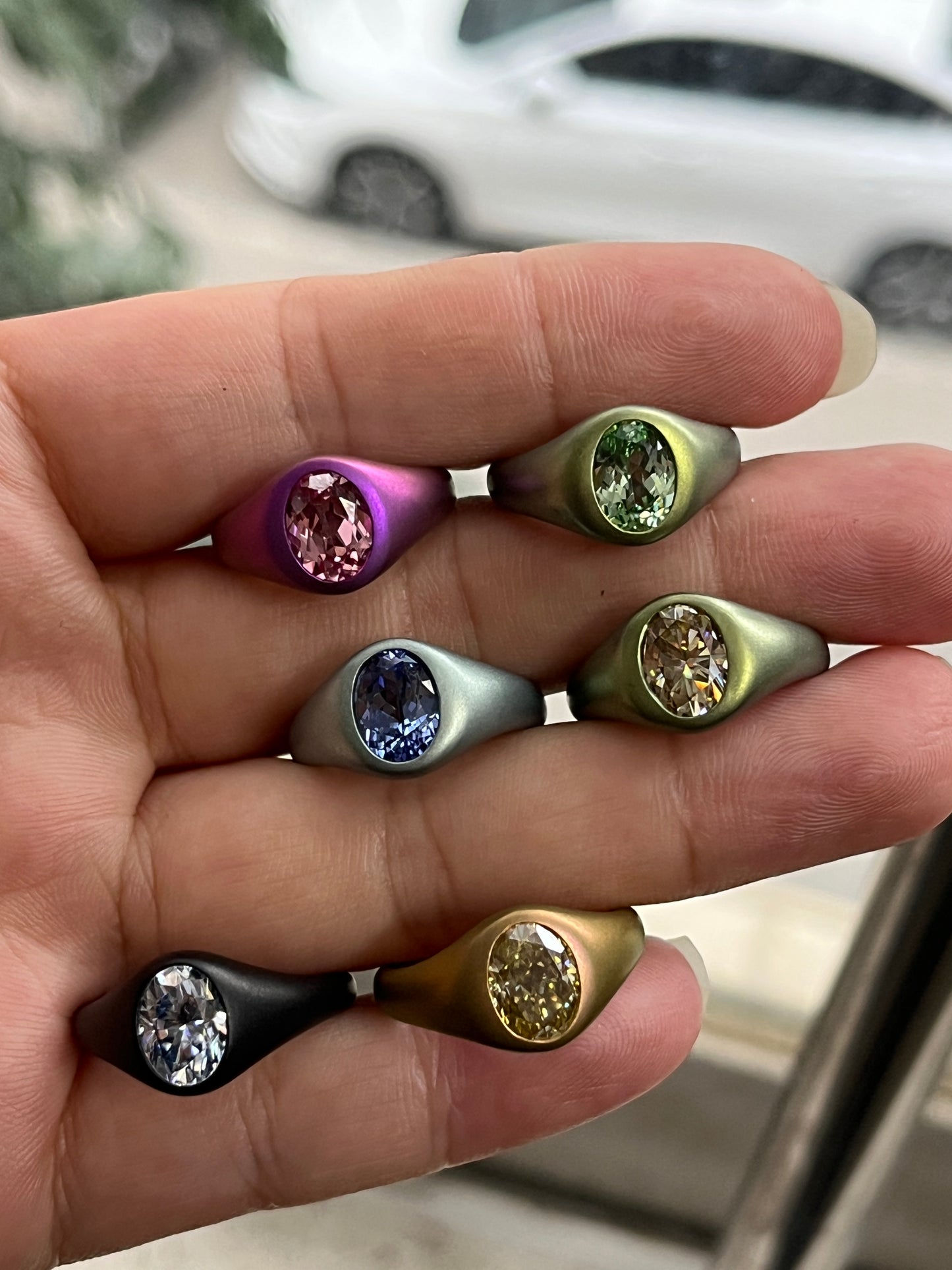 Pirmiana Jewelry Custom Design Ruif Jewelry Classic Design titanum gold moissanite Ring Jewelry