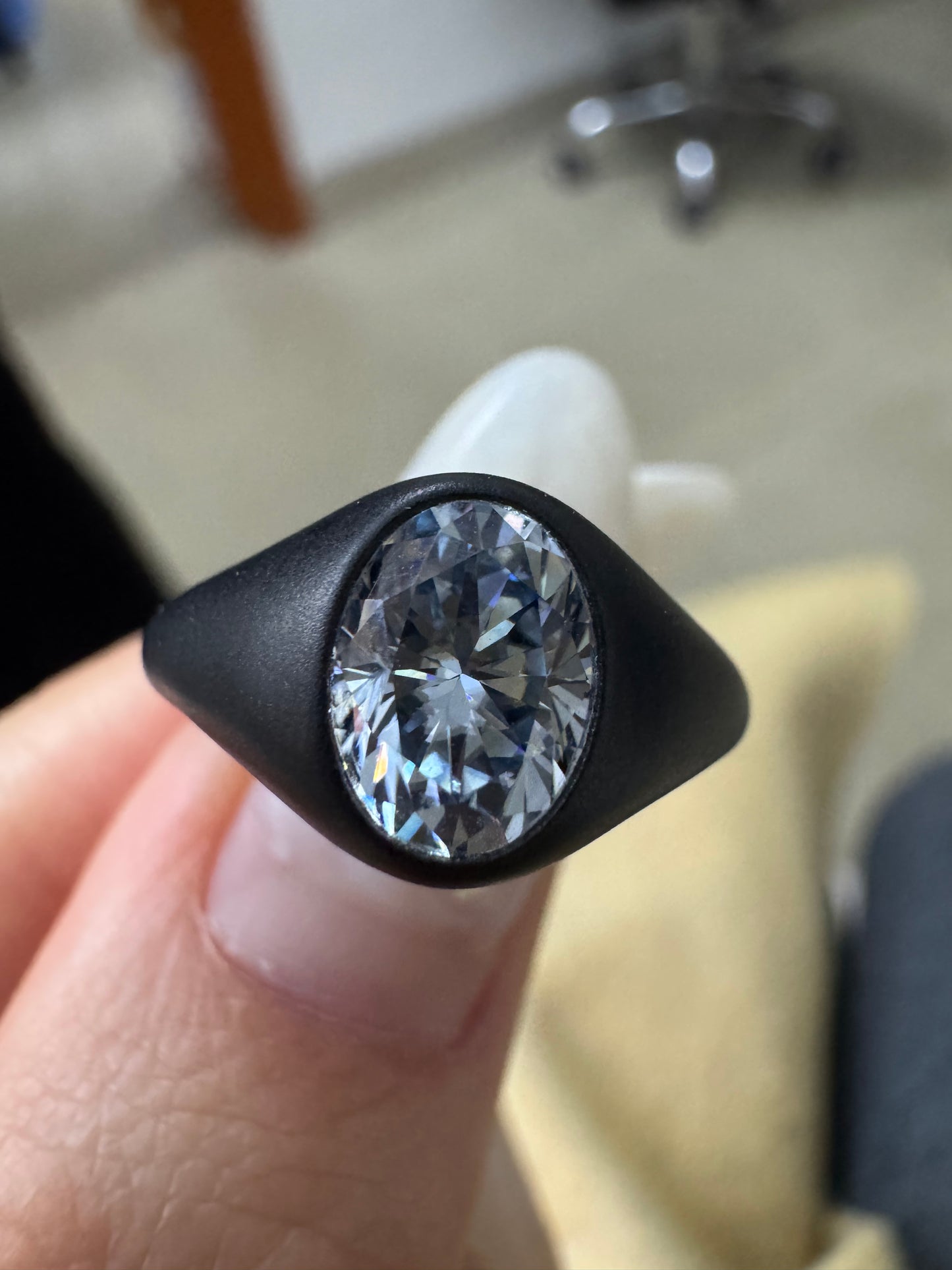 Pirmiana Jewelry Custom Design Ruif Jewelry Classic Design titanum gold moissanite Ring Jewelry
