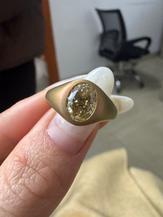 Pirmiana Jewelry Custom Design Ruif Jewelry Classic Design titanum gold moissanite Ring Jewelry