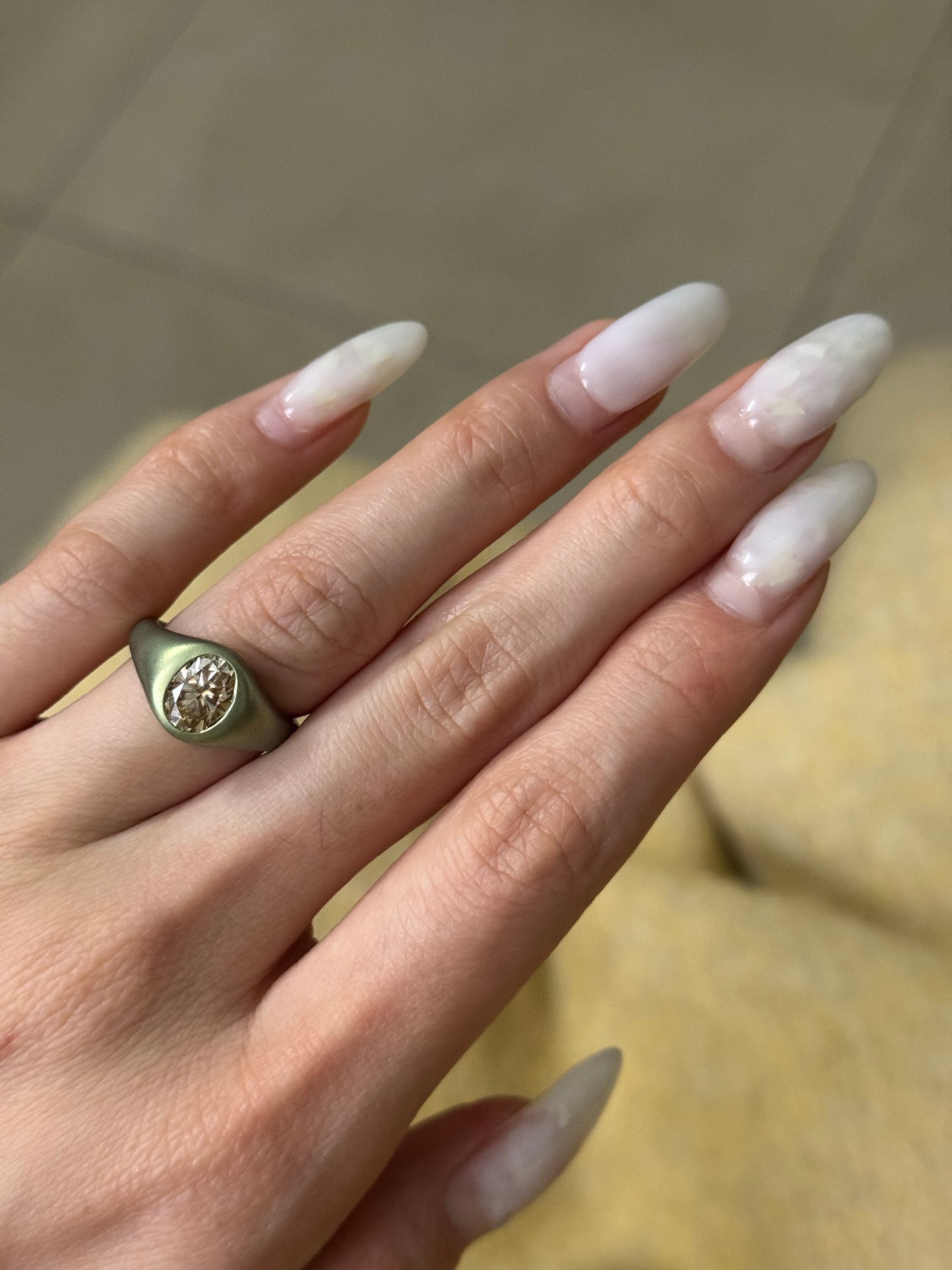 Pirmiana Jewelry Custom Design Ruif Jewelry Classic Design titanum gold moissanite Ring Jewelry