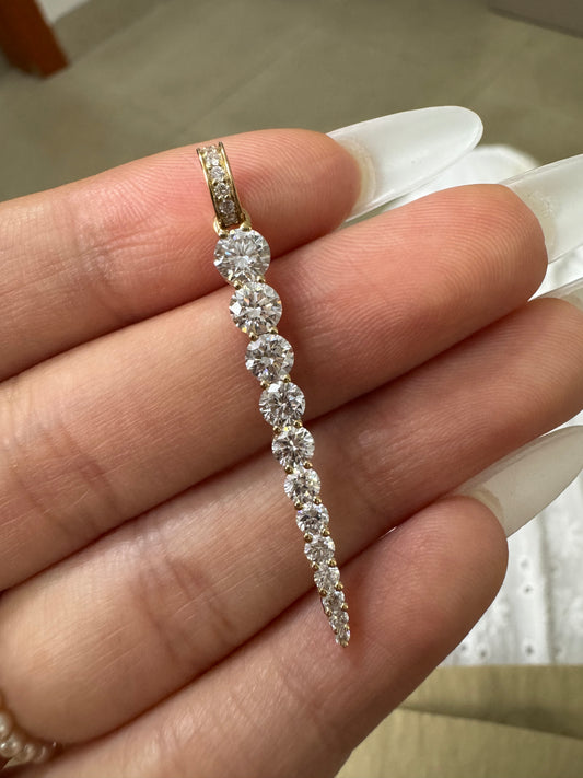 Pirmiana Jewelry  Hot Sale New Classic Design 18k yellow gold 1.5ct Total Lab Grown Diamond Pendant  Girlfriend Gift