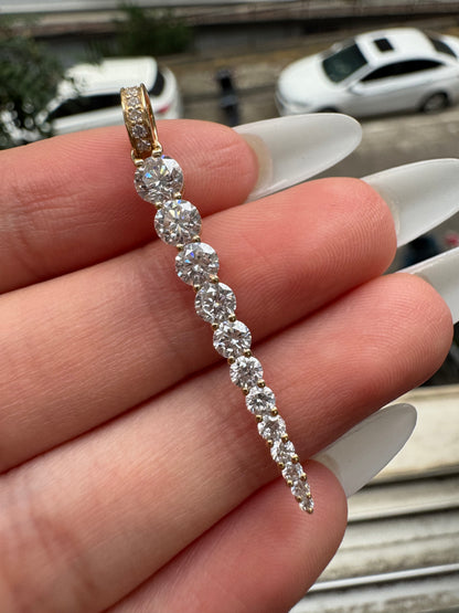 Pirmiana Jewelry  Hot Sale New Classic Design 18k yellow gold 1.5ct Total Lab Grown Diamond Pendant  Girlfriend Gift