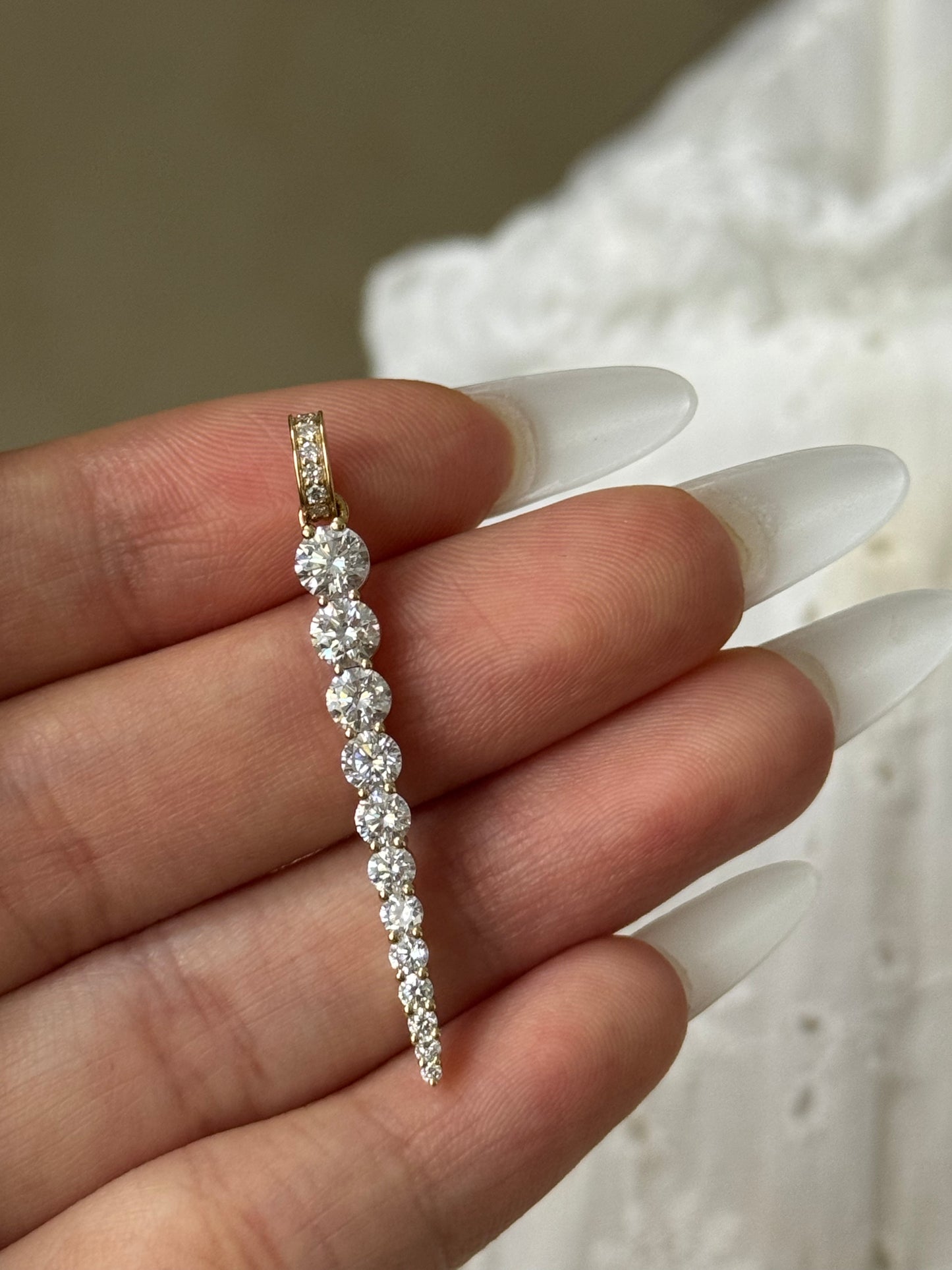 Pirmiana Jewelry  Hot Sale New Classic Design 18k yellow gold 1.5ct Total Lab Grown Diamond Pendant  Girlfriend Gift