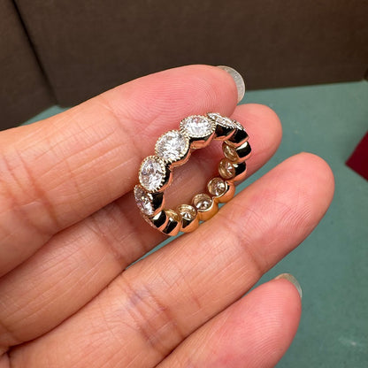 Pirmiana 14K YellowGold 0.3ct Each Lab Grown Diamond Enternity Ring