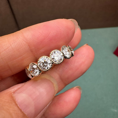 Pirmiana 14K YellowGold 0.3ct Each Lab Grown Diamond Enternity Ring