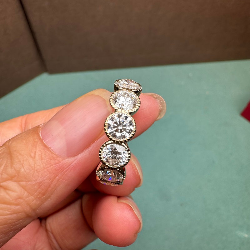 Pirmiana 14K YellowGold 0.3ct Each Lab Grown Diamond Enternity Ring