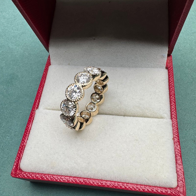 Pirmiana 14K YellowGold 0.3ct Each Lab Grown Diamond Enternity Ring