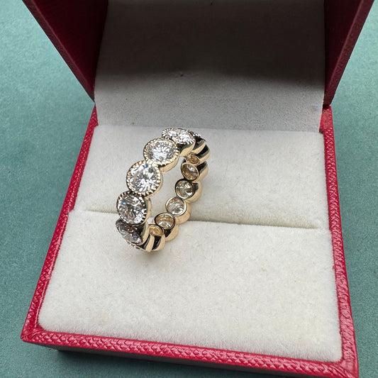 Pirmiana 14K YellowGold 0.3ct Each Lab Grown Diamond Enternity Ring