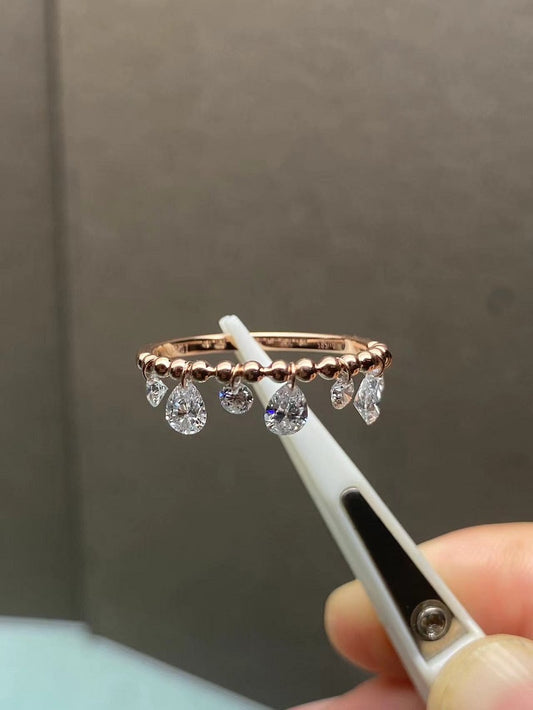 Ruif custom make 14k rose gold lab grown diamond for women daily wear