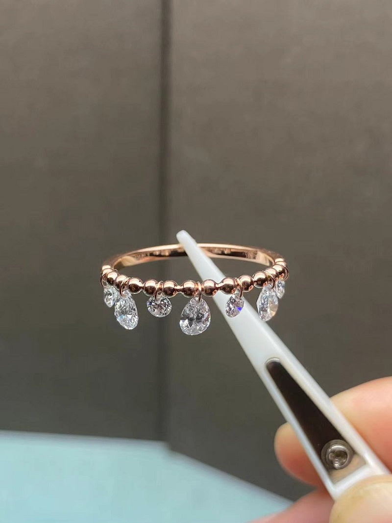 Ruif custom make 14k rose gold lab grown diamond for women daily wear