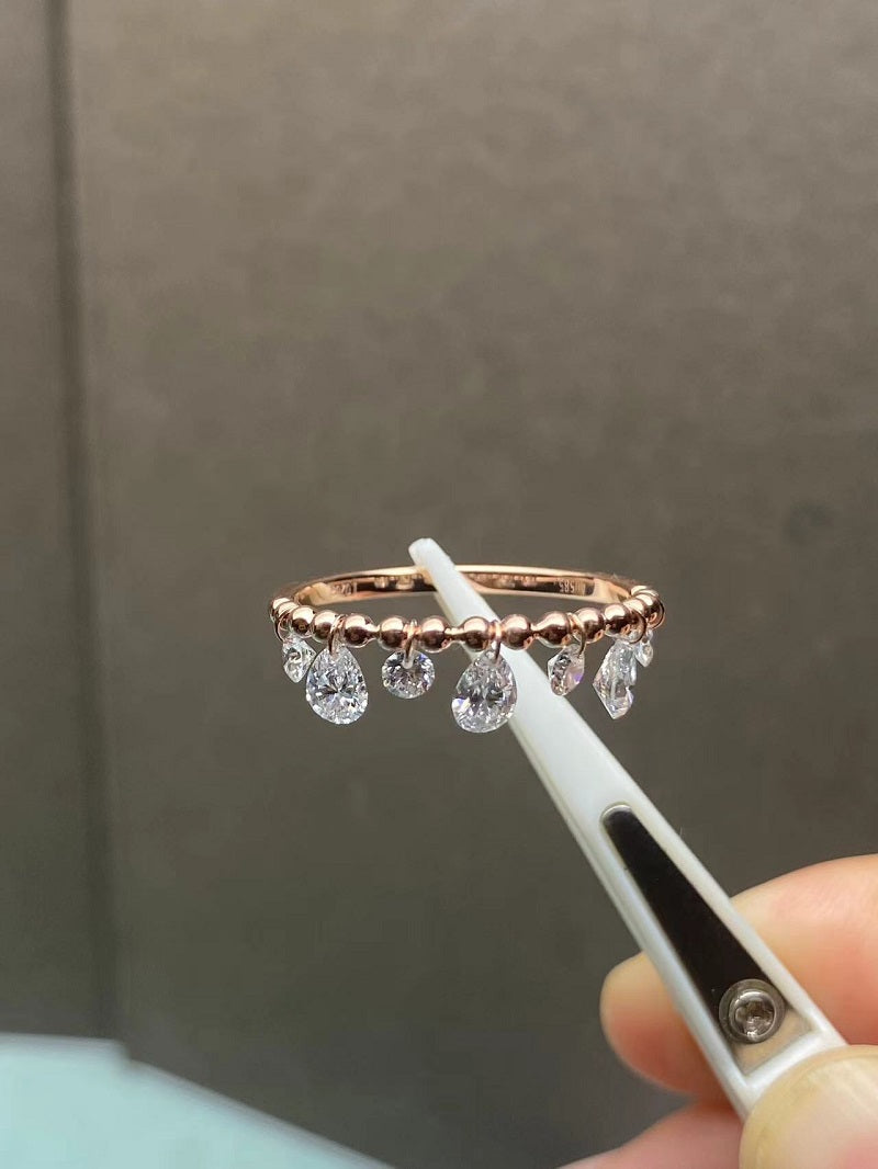 Ruif custom make 14k rose gold lab grown diamond for women daily wear