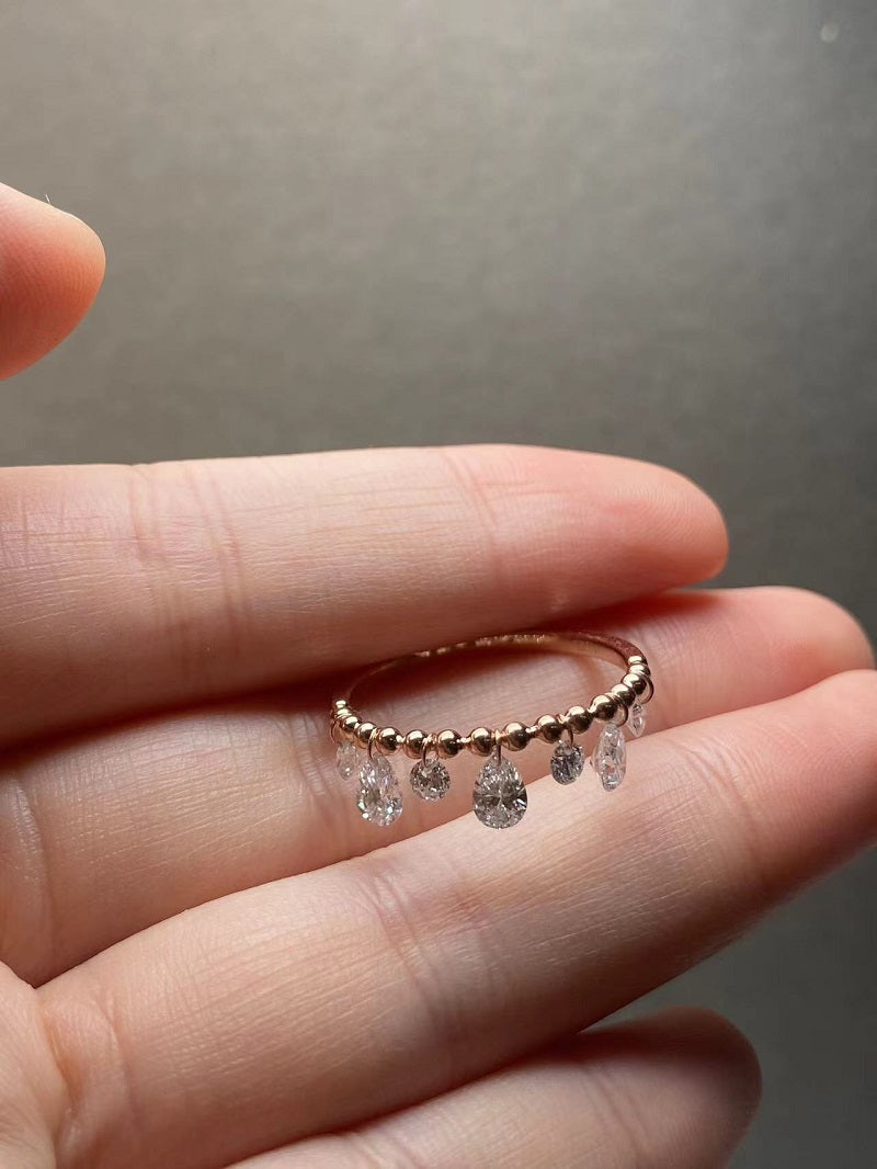 Ruif custom make 14k rose gold lab grown diamond for women daily wear