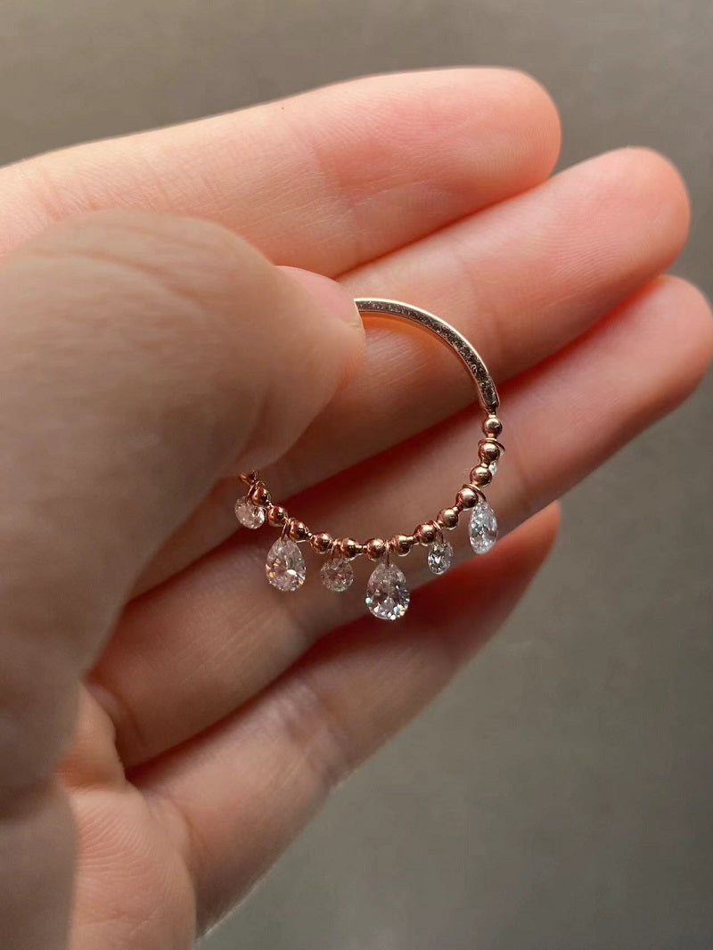 Ruif custom make 14k rose gold lab grown diamond for women daily wear