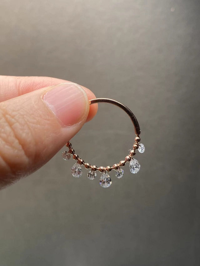 Ruif custom make 14k rose gold lab grown diamond for women daily wear