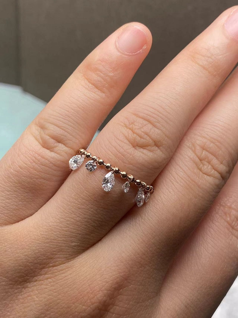 Ruif custom make 14k rose gold lab grown diamond for women daily wear