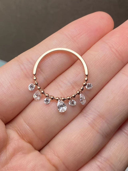 Ruif custom make 14k rose gold lab grown diamond for women daily wear