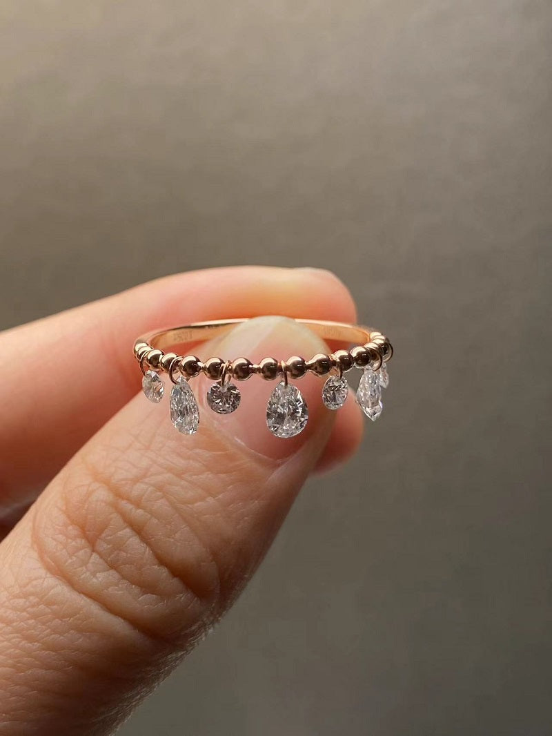 Ruif custom make 14k rose gold lab grown diamond for women daily wear