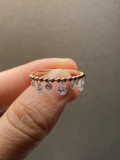 Ruif custom make 14k rose gold lab grown diamond for women daily wear