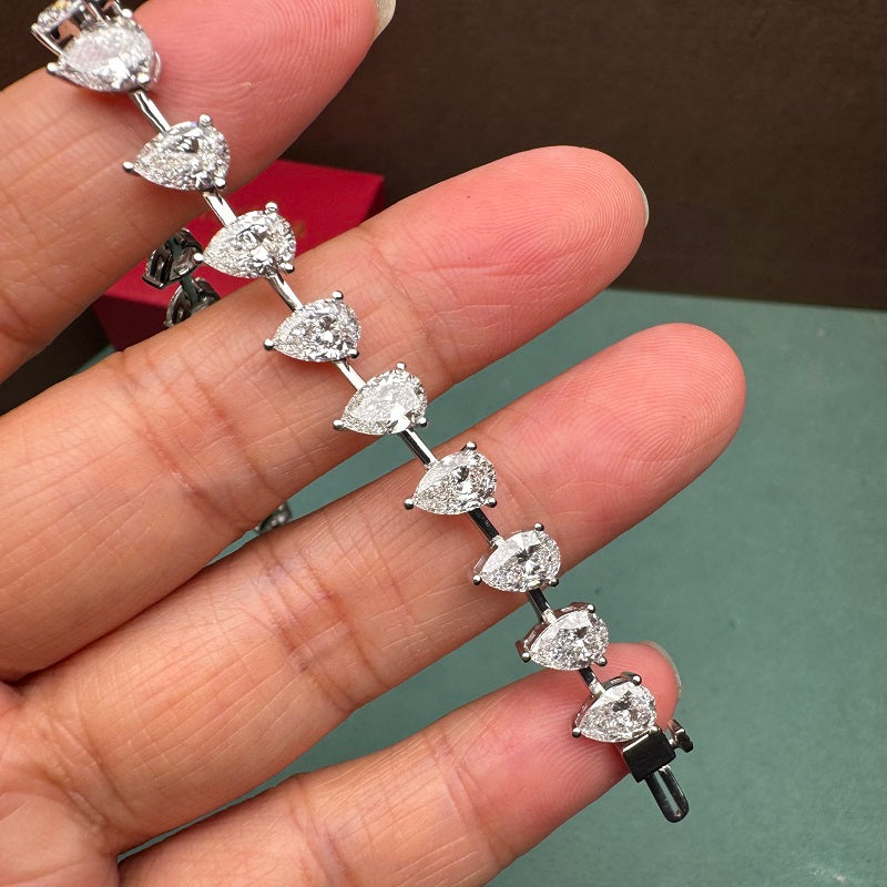 Primiana Custom 18K White Gold 0.5ct Each Lab Grown Diamond Bracelet