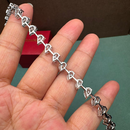 Primiana Custom 18K White Gold 0.5ct Each Lab Grown Diamond Bracelet