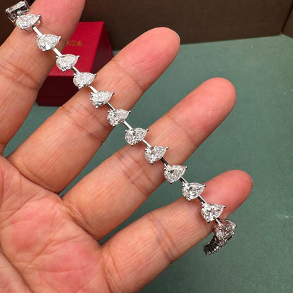 Primiana Custom 18K White Gold 0.5ct Each Lab Grown Diamond Bracelet