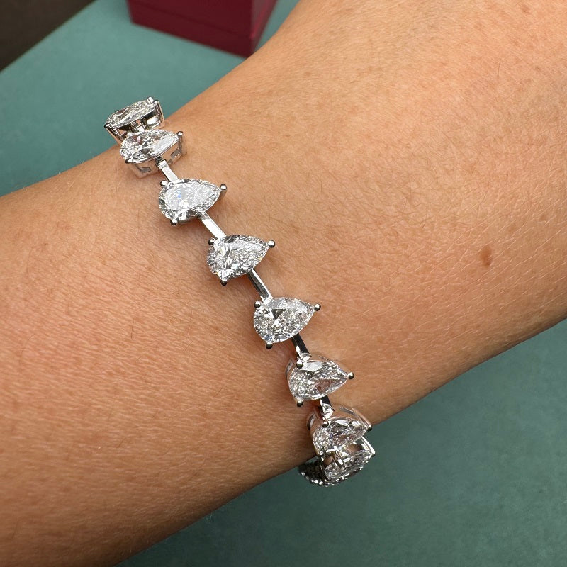 Primiana Custom 18K White Gold 0.5ct Each Lab Grown Diamond Bracelet